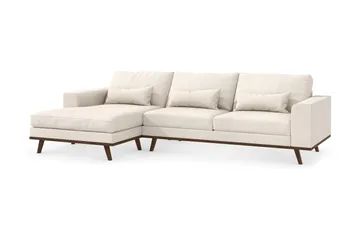 Copenhagen 4-sits Vänstervänd L-formad Divansoffa i Tyg - Beige - Möbler - Soffa - Divansoffa & schäslongsoffa - 4 sits soffa med divan