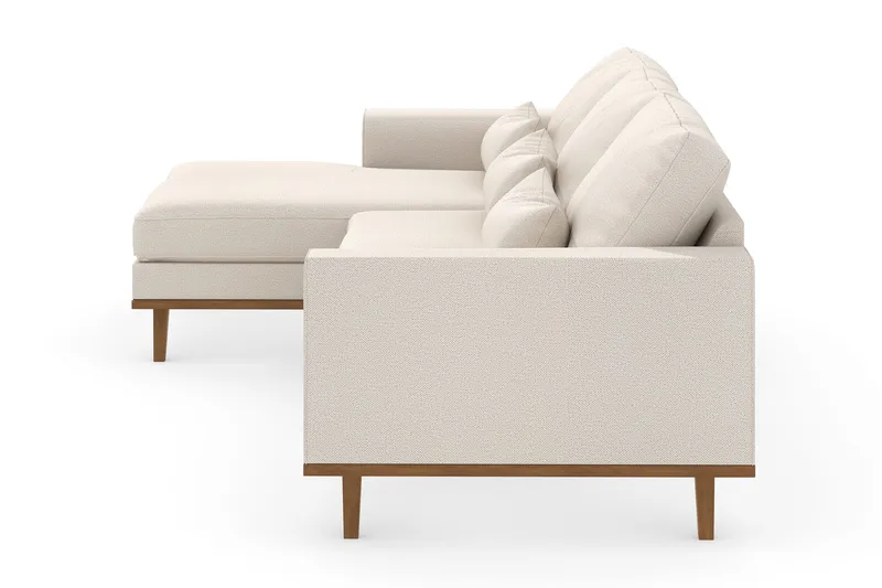 Copenhagen 4-sits Vänstervänd L-formad Divansoffa i Tyg - Beige - Möbler - Soffa - Divansoffa & schäslongsoffa - 4 sits soffa med divan