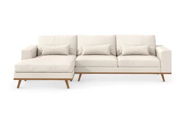 Copenhagen 4-sits Vänstervänd L-formad Divansoffa i Tyg - Beige - Möbler - Soffa - Divansoffa & schäslongsoffa - 4 sits soffa med divan