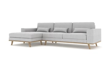 Copenhagen 4-sits Vänstervänd L-formad Divansoffa i Tyg - Grå - Möbler - Soffa - Divansoffa & schäslongsoffa - 4 sits soffa med divan