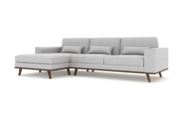 Copenhagen 4-sits Vänstervänd L-formad Divansoffa i Tyg - Grå - Möbler - Soffa - Divansoffa & schäslongsoffa - 4 sits soffa med divan