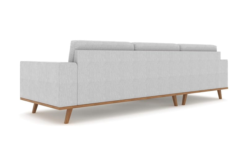 Copenhagen 4-sits Vänstervänd L-formad Divansoffa i Tyg - Grå - Möbler - Soffa - Divansoffa & schäslongsoffa - 4 sits soffa med divan