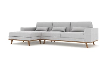 Copenhagen 4-sits Vänstervänd L-formad Divansoffa i Tyg - Grå - Möbler - Soffa - Divansoffa & schäslongsoffa - 4 sits soffa med divan