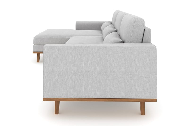 Copenhagen 4-sits Vänstervänd L-formad Divansoffa i Tyg - Grå - Möbler - Soffa - Divansoffa & schäslongsoffa - 4 sits soffa med divan