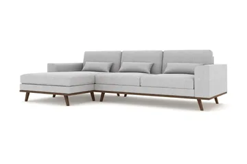 Copenhagen 4-sits Vänstervänd L-formad Divansoffa i Tyg - Grå - Möbler - Soffa - Divansoffa & schäslongsoffa - 4 sits soffa med divan