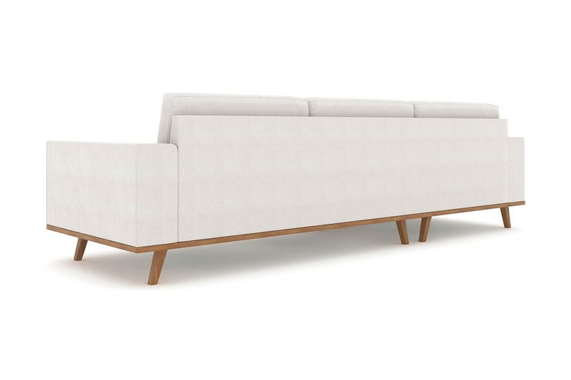 Copenhagen 4-sits Vänstervänd L-formad Divansoffa i Tyg - Ljusgrå - Möbler - Soffa - Divansoffa & schäslongsoffa - 4 sits soffa med divan