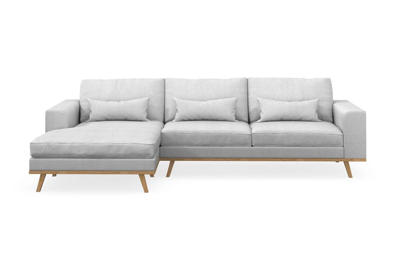 Copenhagen 4-sits Vänstervänd L-formad Divansoffa i Tyg - Ljusgrå - Möbler - Soffa - Divansoffa & schäslongsoffa - 4 sits soffa med divan