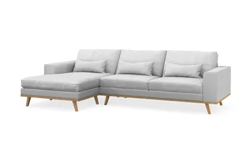 Copenhagen 4-sits Vänstervänd L-formad Divansoffa i Tyg - Ljusgrå - Möbler - Soffa - Divansoffa & schäslongsoffa - 4 sits soffa med divan