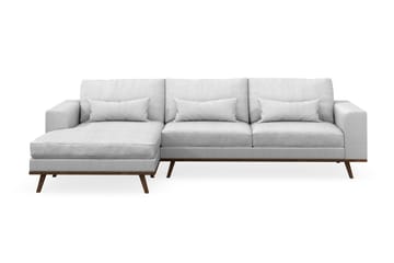 Copenhagen 4-sits Vänstervänd L-formad Divansoffa i Tyg - Ljusgrå - Möbler - Soffa - Divansoffa & schäslongsoffa - 4 sits soffa med divan