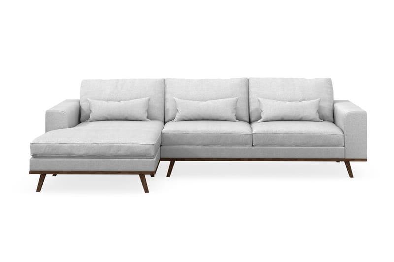 Copenhagen 4-sits Vänstervänd L-formad Divansoffa i Tyg - Ljusgrå - Möbler - Soffa - Divansoffa & schäslongsoffa - 4 sits soffa med divan