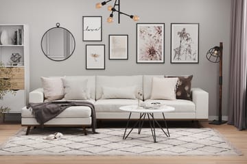 Copenhagen 4-sits Vänstervänd L-formad Divansoffa i Tyg - Ljusgrå - Möbler - Soffa - Divansoffa & schäslongsoffa - 4 sits soffa med divan