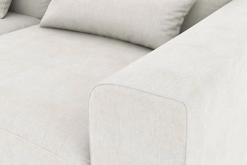 Copenhagen 4-sits Vänstervänd L-formad Divansoffa i Tyg - Ljusgrå - Möbler - Soffa - Divansoffa & schäslongsoffa - 4 sits soffa med divan