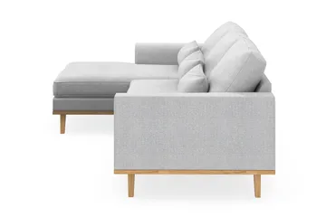 Copenhagen 4-sits Vänstervänd L-formad Divansoffa i Tyg - Ljusgrå - Möbler - Soffa - Divansoffa & schäslongsoffa - 4 sits soffa med divan