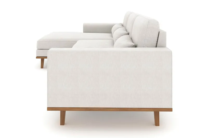 Copenhagen 4-sits Vänstervänd L-formad Divansoffa i Tyg - Ljusgrå - Möbler - Soffa - Divansoffa & schäslongsoffa - 4 sits soffa med divan