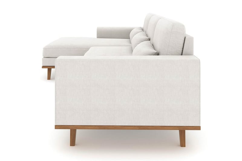 Copenhagen 4-sits Vänstervänd L-formad Divansoffa i Tyg - Ljusgrå - Möbler - Soffa - Divansoffa & schäslongsoffa - 4 sits soffa med divan