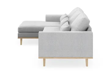 Copenhagen 4-sits Vänstervänd L-formad Divansoffa i Tyg - Ljusgrå - Möbler - Soffa - Divansoffa & schäslongsoffa - 4 sits soffa med divan