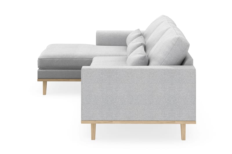 Copenhagen 4-sits Vänstervänd L-formad Divansoffa i Tyg - Ljusgrå - Möbler - Soffa - Divansoffa & schäslongsoffa - 4 sits soffa med divan