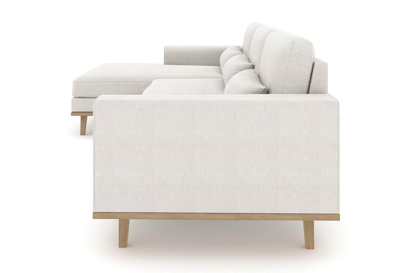 Copenhagen 4-sits Vänstervänd L-formad Divansoffa i Tyg - Ljusgrå - Möbler - Soffa - Divansoffa & schäslongsoffa - 4 sits soffa med divan