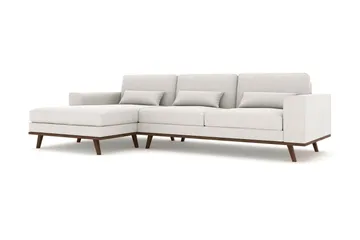 Copenhagen 4-sits Vänstervänd L-formad Divansoffa i Tyg - Ljusgrå - Möbler - Soffa - Divansoffa & schäslongsoffa - 4 sits soffa med divan