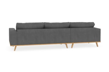 Copenhagen 4-sits Vänstervänd L-formad Divansoffa i Tyg - Mörkgrå - Möbler - Soffa - Divansoffa & schäslongsoffa