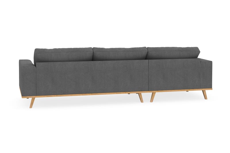 Copenhagen 4-sits Vänstervänd L-formad Divansoffa i Tyg - Mörkgrå - Möbler - Soffa - Divansoffa & schäslongsoffa