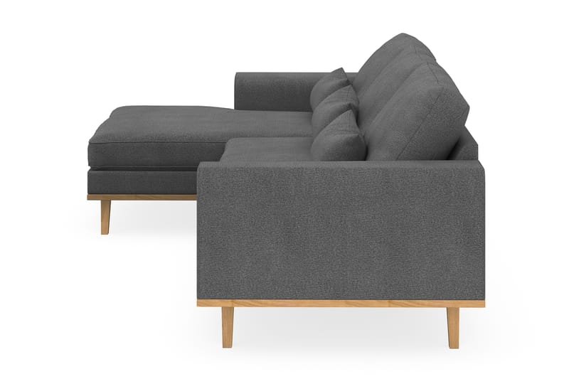 Copenhagen 4-sits Vänstervänd L-formad Divansoffa i Tyg - Mörkgrå - Möbler - Soffa - Divansoffa & schäslongsoffa