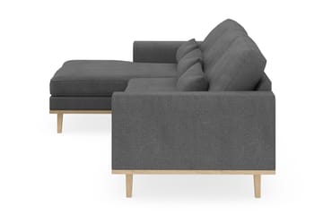 Copenhagen 4-sits Vänstervänd L-formad Divansoffa i Tyg - Mörkgrå - Möbler - Soffa - Divansoffa & schäslongsoffa