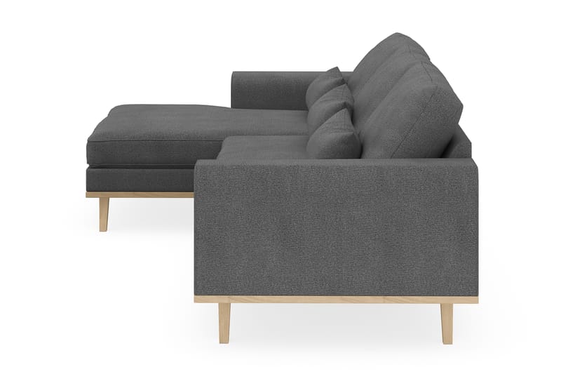 Copenhagen 4-sits Vänstervänd L-formad Divansoffa i Tyg - Mörkgrå - Möbler - Soffa - Divansoffa & schäslongsoffa