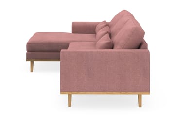 Copenhagen 4-sits Vänstervänd L-formad Divansoffa i Tyg - Rosa - Möbler - Soffa - Divansoffa & schäslongsoffa - 4 sits soffa med divan
