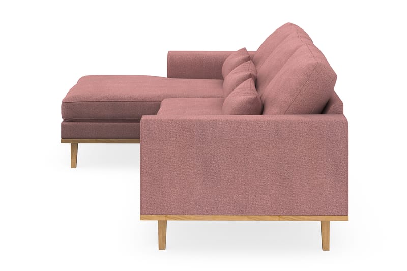 Copenhagen 4-sits Vänstervänd L-formad Divansoffa i Tyg - Rosa - Möbler - Soffa - Divansoffa & schäslongsoffa - 4 sits soffa med divan