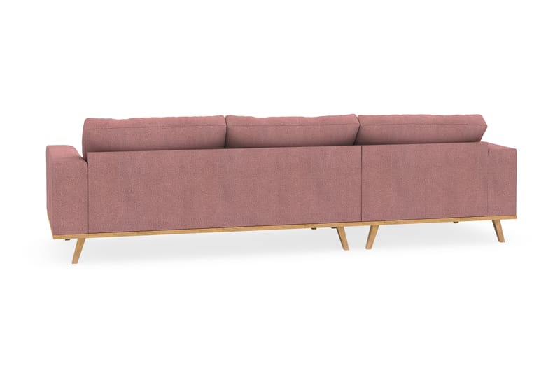 Copenhagen 4-sits Vänstervänd L-formad Divansoffa i Tyg - Rosa - Möbler - Soffa - Divansoffa & schäslongsoffa - 4 sits soffa med divan