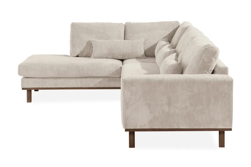 Copenhagen 4-sits Vänstervänd L-formad Schäslongsoffa i Manchester - Beige - Möbler - Soffa - Divansoffa & schäslongsoffa - 4 sits soffa med divan