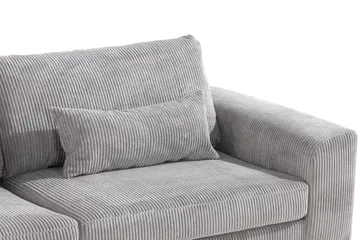 Copenhagen 4-sits Vänstervänd L-formad Schäslongsoffa i Manchester - Ljusgrå - Möbler - Soffa - Divansoffa & schäslongsoffa - 4 sits soffa med divan
