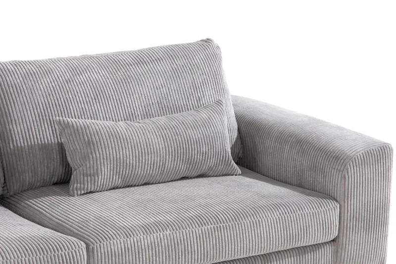 Copenhagen 4-sits Vänstervänd L-formad Schäslongsoffa i Manchester - Ljusgrå - Möbler - Soffa - Divansoffa & schäslongsoffa - 4 sits soffa med divan