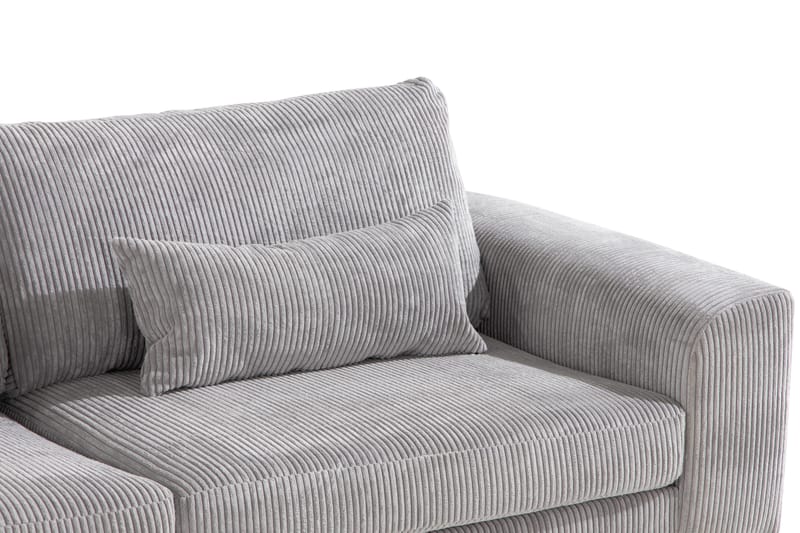 Copenhagen 4-sits Vänstervänd L-formad Schäslongsoffa i Manchester - Ljusgrå - Möbler - Soffa - Divansoffa & schäslongsoffa - 4 sits soffa med divan