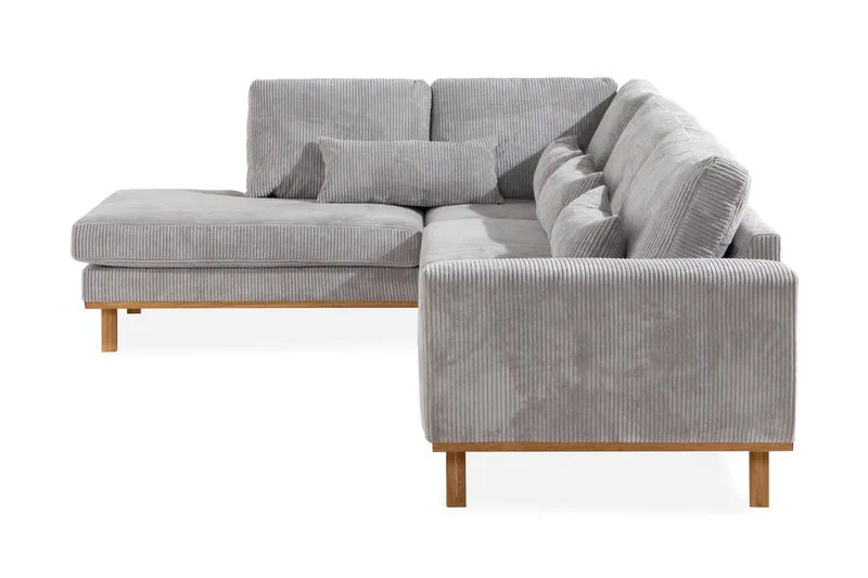 Copenhagen 4-sits Vänstervänd L-formad Schäslongsoffa i Manchester - Ljusgrå - Möbler - Soffa - Divansoffa & schäslongsoffa - 4 sits soffa med divan