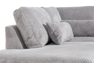 Copenhagen 4-sits Vänstervänd L-formad Schäslongsoffa i Manchester - Ljusgrå - Möbler - Soffa - Divansoffa & schäslongsoffa - 4 sits soffa med divan