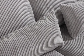 Copenhagen 4-sits Vänstervänd L-formad Schäslongsoffa i Manchester - Ljusgrå - Möbler - Soffa - Divansoffa & schäslongsoffa - 4 sits soffa med divan