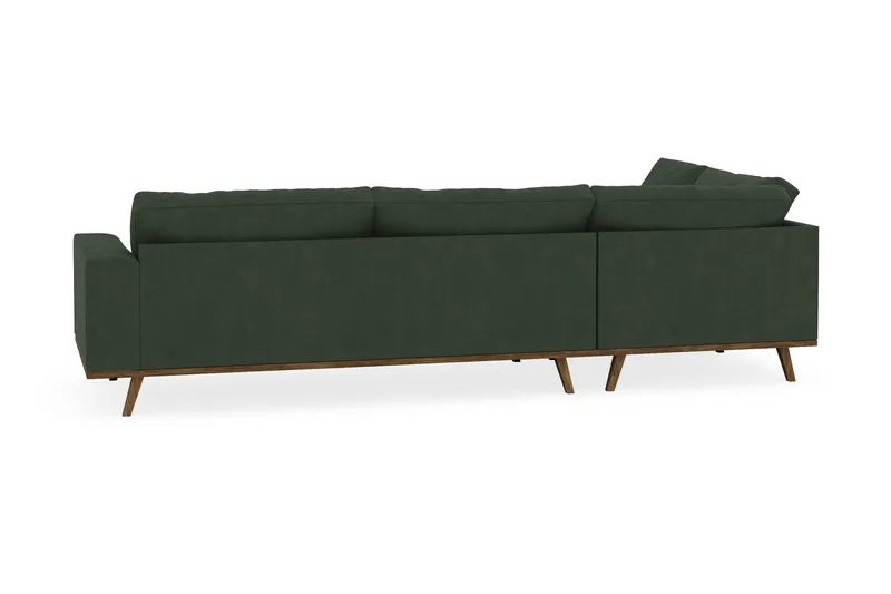 Copenhagen 4-sits Vänstervänd L-formad Schäslongsoffa i Manchester - Mörkgrön - Möbler - Soffa - Divansoffa & schäslongsoffa - 4 sits soffa med divan