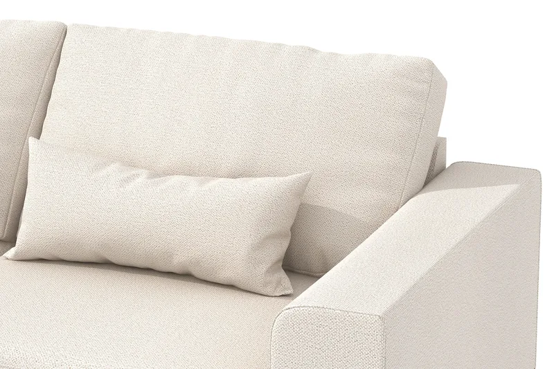 Copenhagen 4-sits Vänstervänd L-formad Schäslongsoffa i Tyg - Beige - Möbler - Soffa - Divansoffa & schäslongsoffa - 4 sits soffa med divan