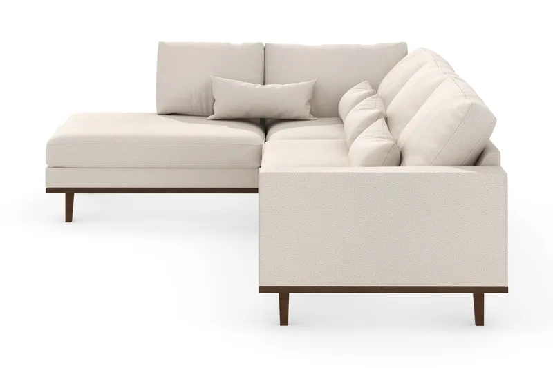 Copenhagen 4-sits Vänstervänd L-formad Schäslongsoffa i Tyg - Beige - Möbler - Soffa - Divansoffa & schäslongsoffa - 4 sits soffa med divan