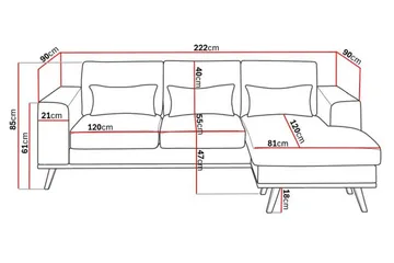 Copenhagen Compact 3-sits Vändbar L-formad Divansoffa i Tyg - Ljusgrå - Möbler - Soffa - Divansoffa & schäslongsoffa - 3 sits soffa med divan