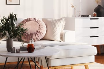 Copenhagen Compact 3-sits Vändbar L-formad Divansoffa i Tyg - Ljusgrå - Möbler - Soffa - Divansoffa & schäslongsoffa - 3 sits soffa med divan