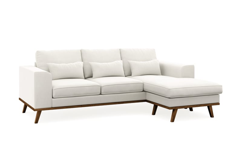 Copenhagen Compact 3-sits Vändbar L-formad Divansoffa i Tyg - Ljusgrå - Möbler - Soffa - Divansoffa & schäslongsoffa - 3 sits soffa med divan