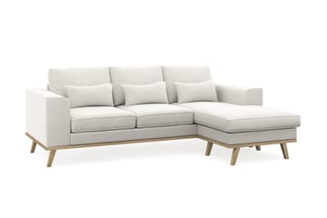 Copenhagen Compact 3-sits Vändbar L-formad Divansoffa i Tyg - Ljusgrå - Möbler - Soffa - Divansoffa & schäslongsoffa - 3 sits soffa med divan