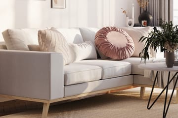 Copenhagen Compact 3-sits Vändbar L-formad Divansoffa i Tyg - Ljusgrå - Möbler - Soffa - Divansoffa & schäslongsoffa - 3 sits soffa med divan