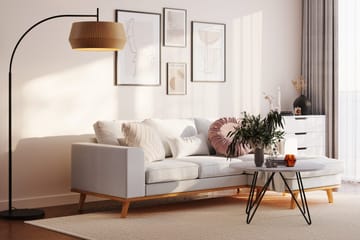 Copenhagen Compact 3-sits Vändbar L-formad Divansoffa i Tyg - Ljusgrå - Möbler - Soffa - Divansoffa & schäslongsoffa - 3 sits soffa med divan