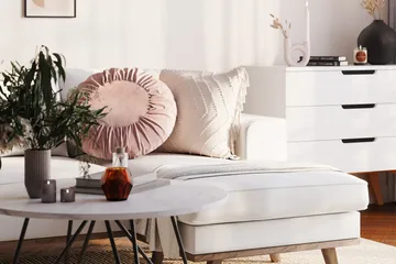 Copenhagen Compact 3-sits Vändbar L-formad Divansoffa i Tyg - Ljusgrå - Möbler - Soffa - Divansoffa & schäslongsoffa - 3 sits soffa med divan