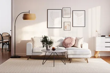 Copenhagen Compact 3-sits Vändbar L-formad Divansoffa i Tyg - Ljusgrå - Möbler - Soffa - Divansoffa & schäslongsoffa - 3 sits soffa med divan