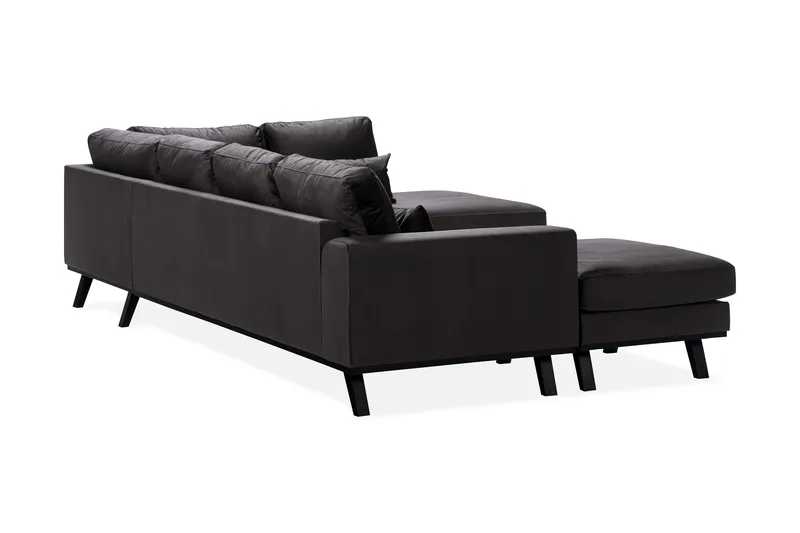 Copenhagen Compact 4-sits Högervänd U-formad Large Soffa med Divan och Schäslong i Sammet - Mörkgrå - Möbler - Soffa - U-soffa